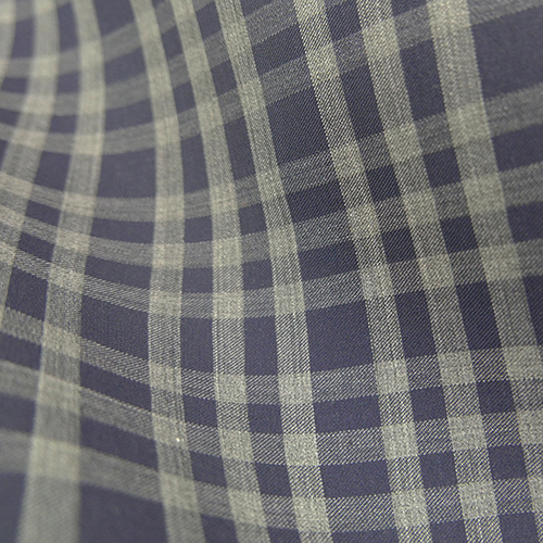 Bold Check Navy Grey Twill 100 Merino Onyx small