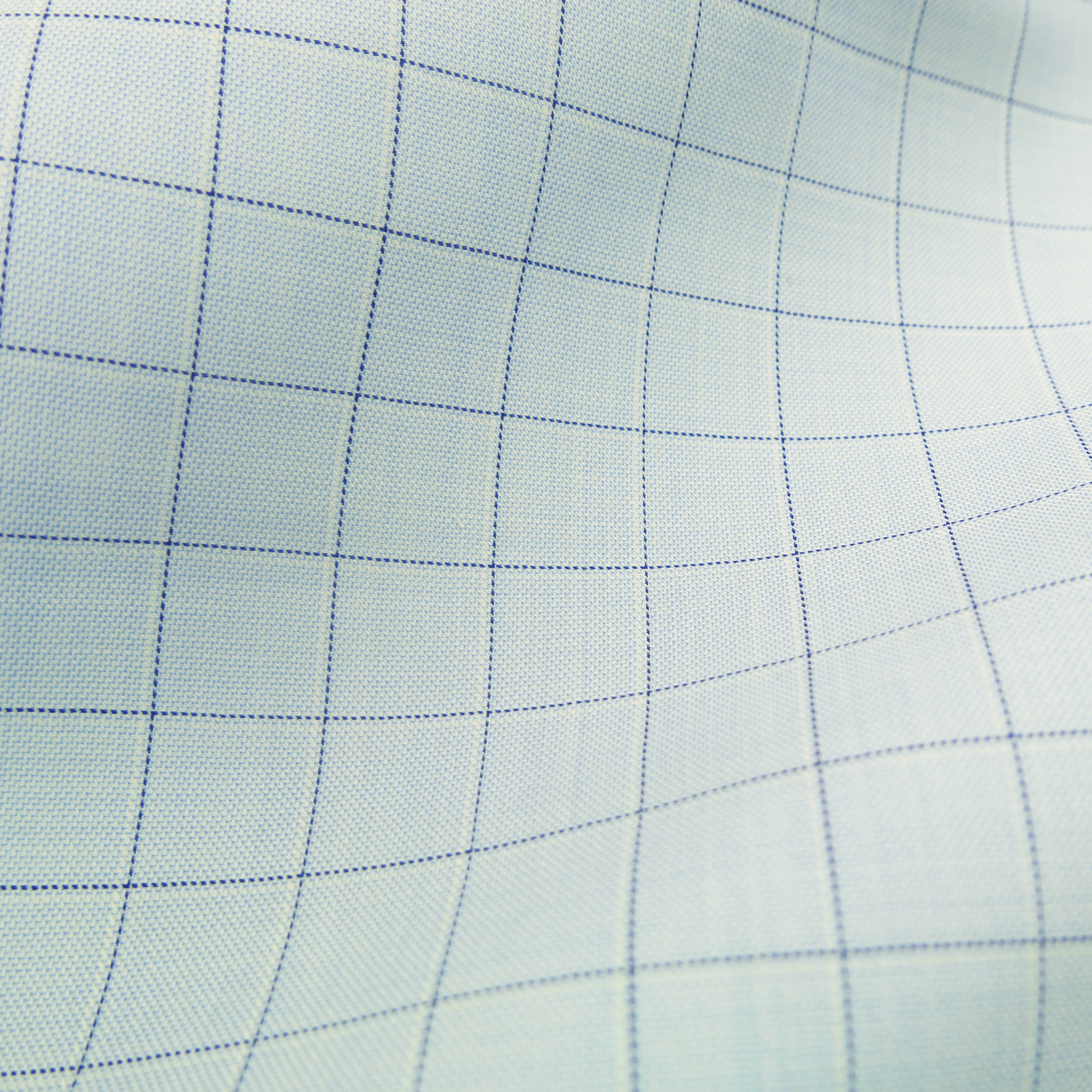 Windowpane Check Classic Blues Heavy Twill 100 Merino Privilege