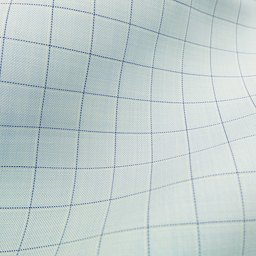 Windowpane Check Classic Blues Heavy Twill 100 Merino Privilege small