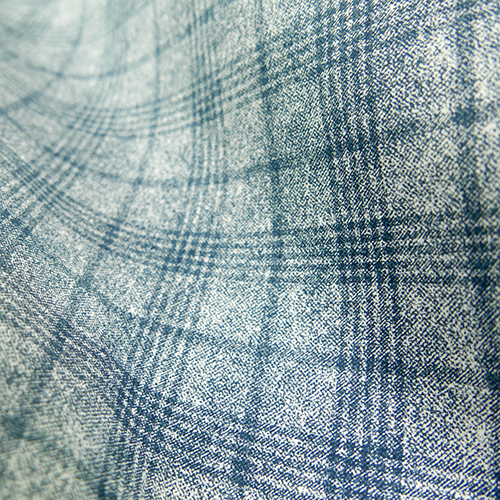 Fake Knitted Check Denim Printed Twill Monaco Print Otagnic Fresh small